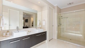 Bathtub, hair dryer, towels