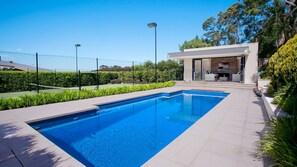 A heated pool