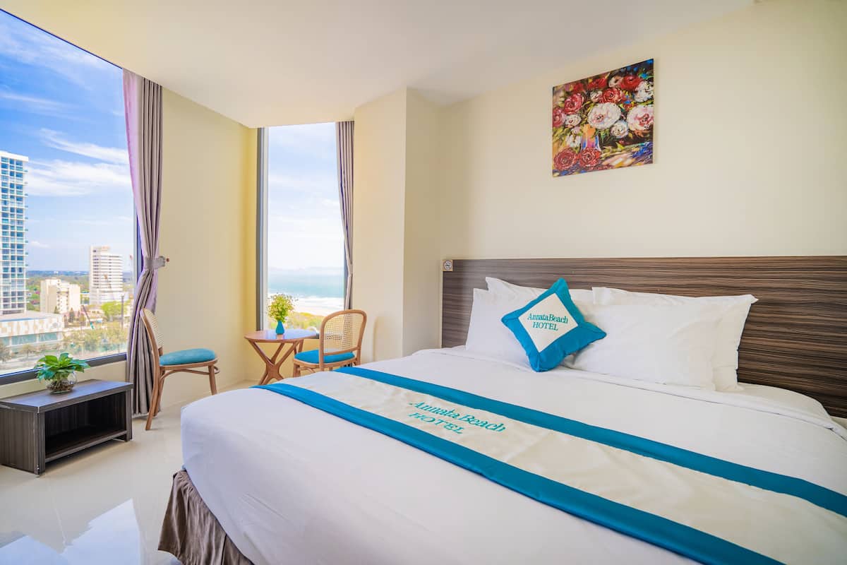 Deluxe tweepersoonskamer, uitzicht op zee | Uitzicht vanuit de kamer
