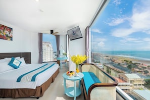 Suite, Meerblick | 1 Schlafzimmer, hochwertige Bettwaren, Select-Comfort-Betten, Minibar