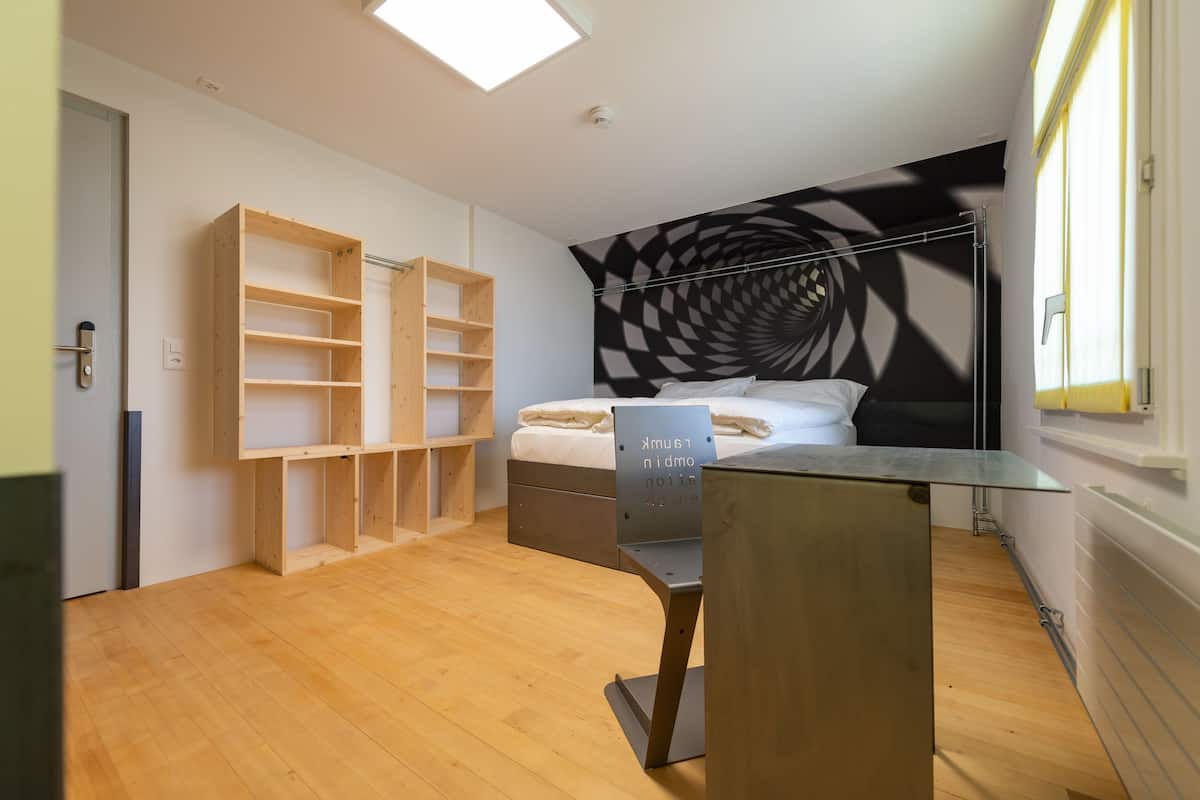 Desk, blackout curtains, free WiFi, bed sheets