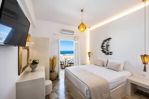 Deluxe Room | View from room - Vina's Place (Santorini)