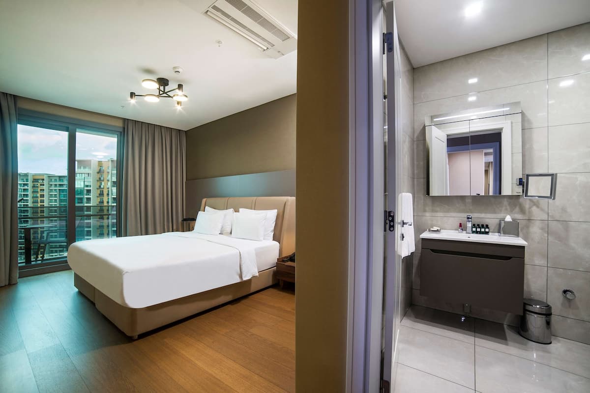 Premium bedding, down duvets, memory-foam beds, in-room safe