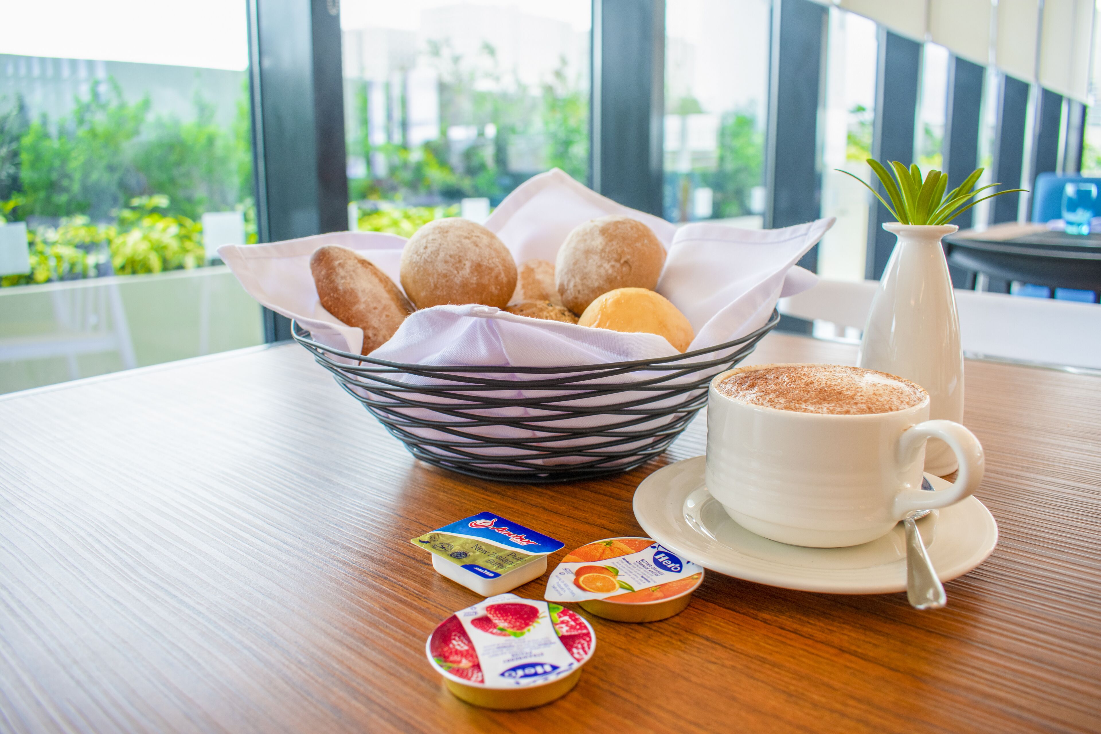 Daily buffet breakfast for a fee