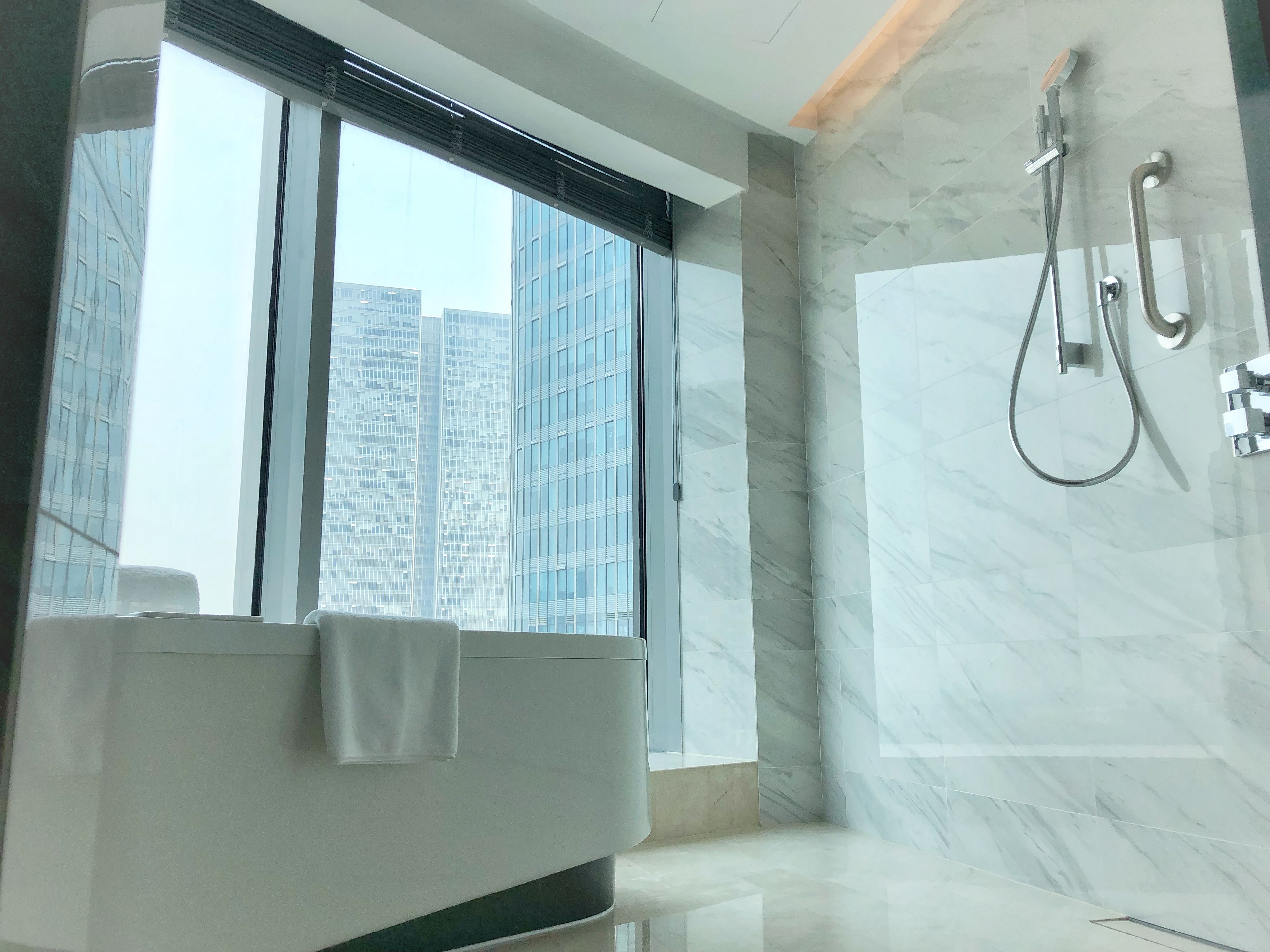 Junior Suite | Bathroom | Separate tub and shower, rainfall showerhead, eco-friendly toiletries