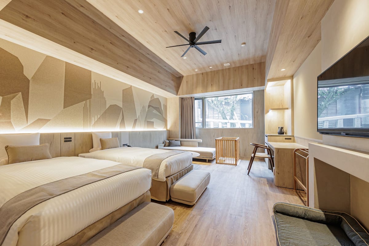 Chambre Deluxe avec lits jumeaux, non-fumeur (Dog Friendly,with private bathroom) | Vue de la chambre