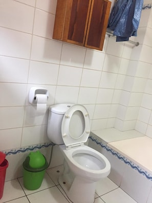 Shower, rainfall showerhead, towels