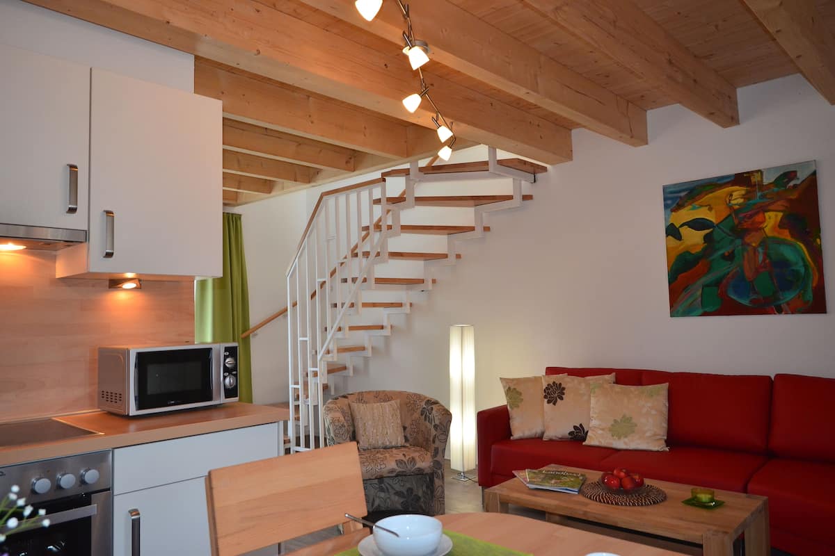 Appartement, meerdere bedden (für 4 Personen) | Privékeuken | Een koelkast, een magnetron, een kookplaat, een vaatwasser