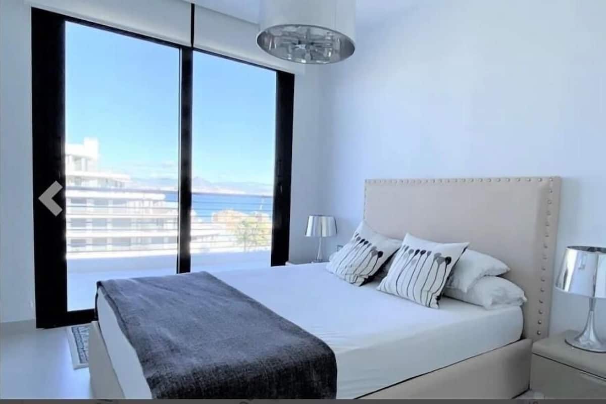Luxury Apartment, 3 Bedrooms, Terrace, Sea View | 2 bedrooms, iron/ironing board, bed sheets