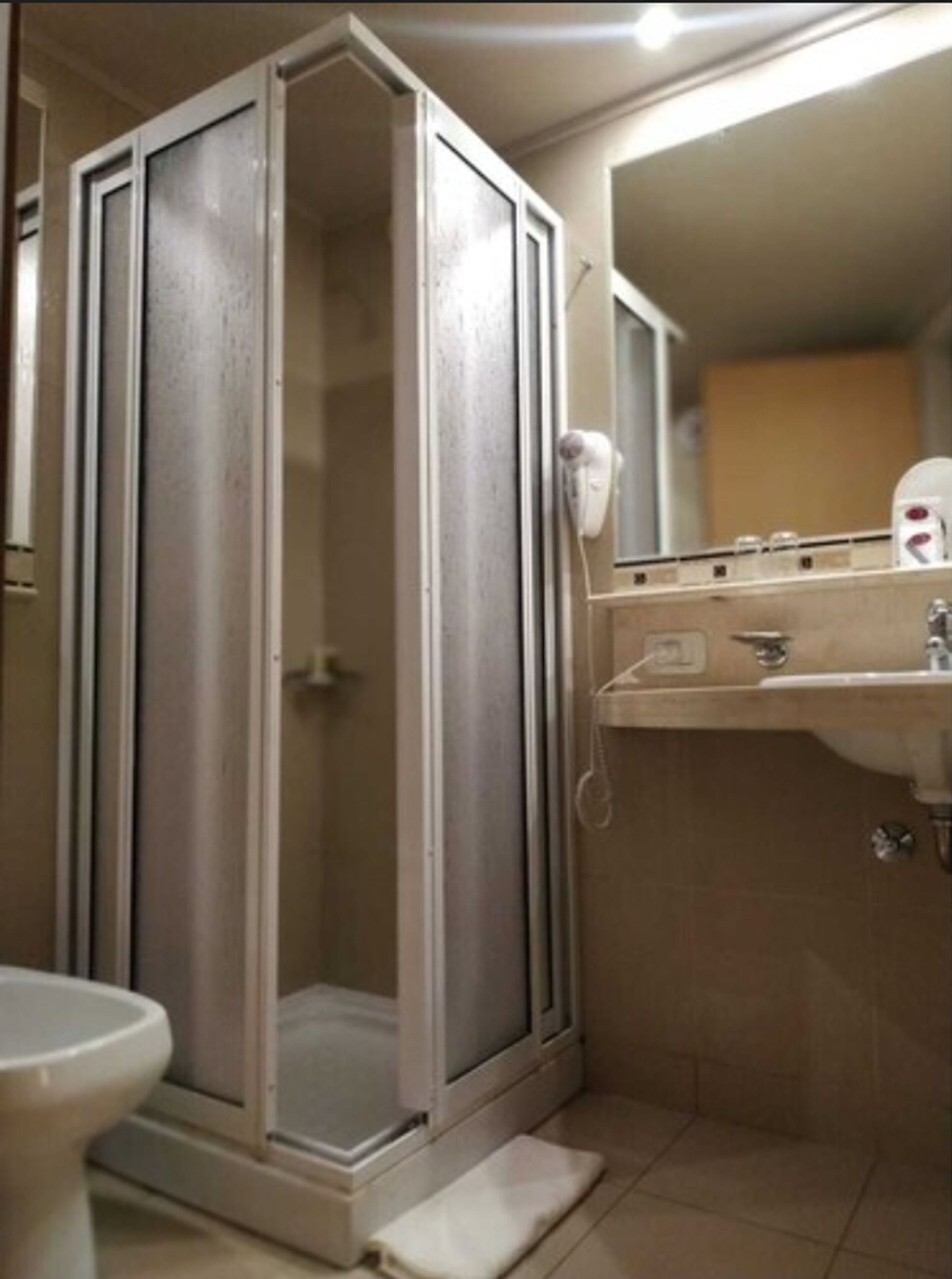 executive single room | bathroom | eco-friendly toiletries, hair dryer, bidet, towels