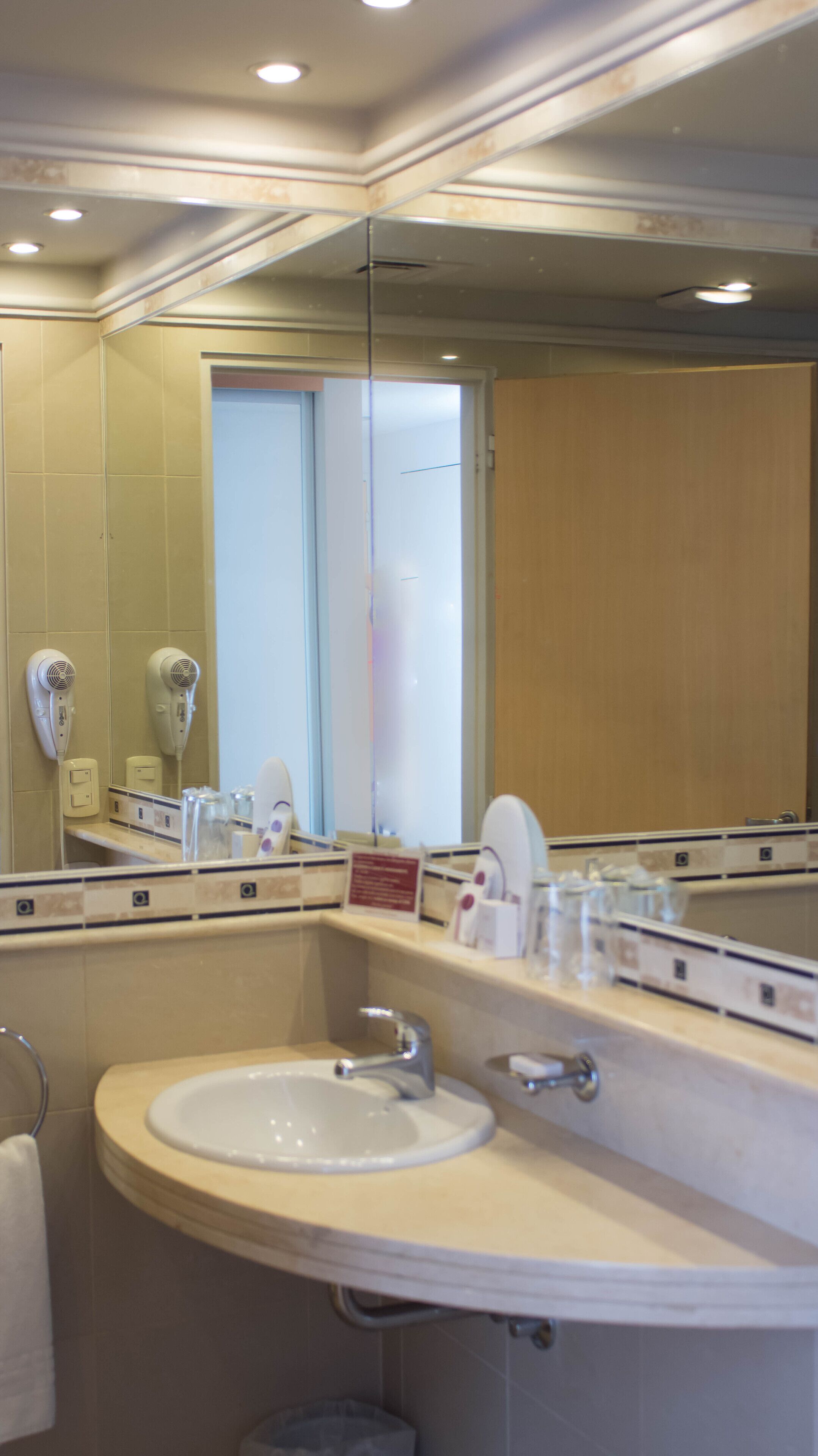 eco-friendly toiletries, hair dryer, bidet, towels