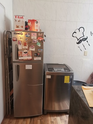 Fridge, microwave, toaster, rice cooker