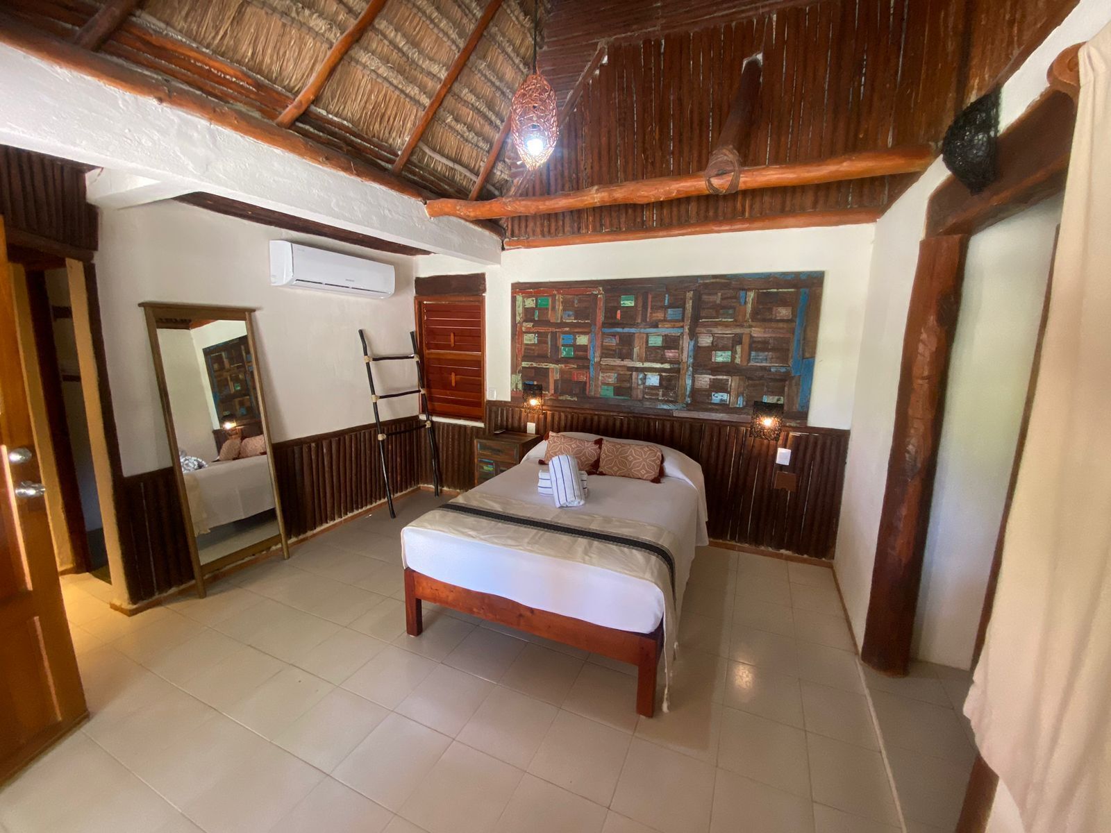 デラックス キャビン ダブルベッド 1 台 オーシャンビュー | 1 室のベッドルーム、セーフティボックス (室内)、WiFi (無料)、ベッドシーツ