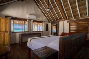 Royal Cabin, 1 Double Bed, Ocean View, Beachfront | 1 bedroom, in-room safe, free WiFi, bed sheets - BT Live Tulum located at the party zone (Tulum)