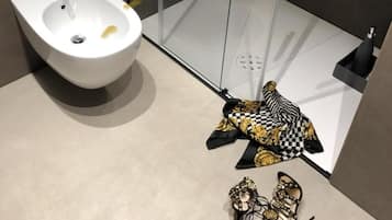 Douche, articles de toilette gratuits, sĂšche-cheveux, bidet