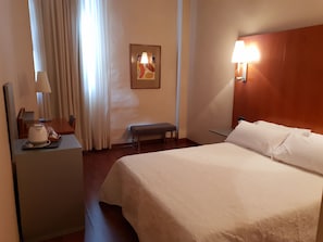 Free minibar items, in-room safe, desk, blackout curtains
