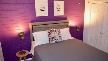 Blackout drapes, iron/ironing board, free WiFi, bed sheets