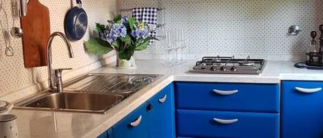 Fridge, microwave, dishwasher, coffee/tea maker