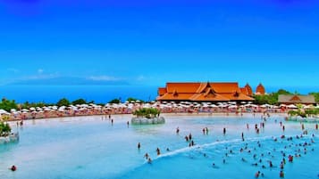 Piscine extérieure, piscine chauffée