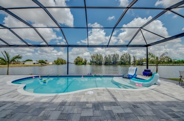 A heated pool