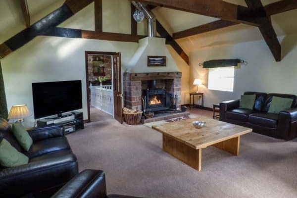 Lounge with real fire