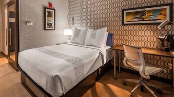Standard Room, 1 Queen Bed, Non Smoking (Shower Only) | In-room safe, desk, laptop workspace, soundproofing