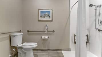 Habitación estándar, 1 cama King size, con acceso para personas discapacitadas (Delete All) | Baño | Secadora de cabello y toallas