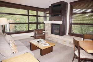 Condo, 2 Bedrooms | Living room | TV - 120 Carriage Way #2205 (203157-9419) - 2 Br Condo (Snowmass Village)