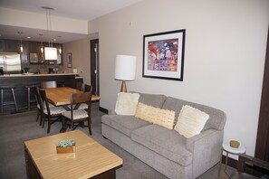 Condo, 3 Bedrooms | Living area | TV - Hayden Lodge  - Views Of The Slopes And Village 3 Bedroom Condo by RedAwning (Snowmass Village)