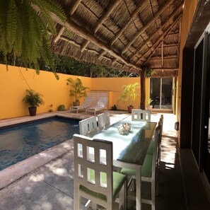 Outdoor pool - ARRECIFE´S QUIET HOUSE 5 min FERRY I.Mujeres (Cancun)