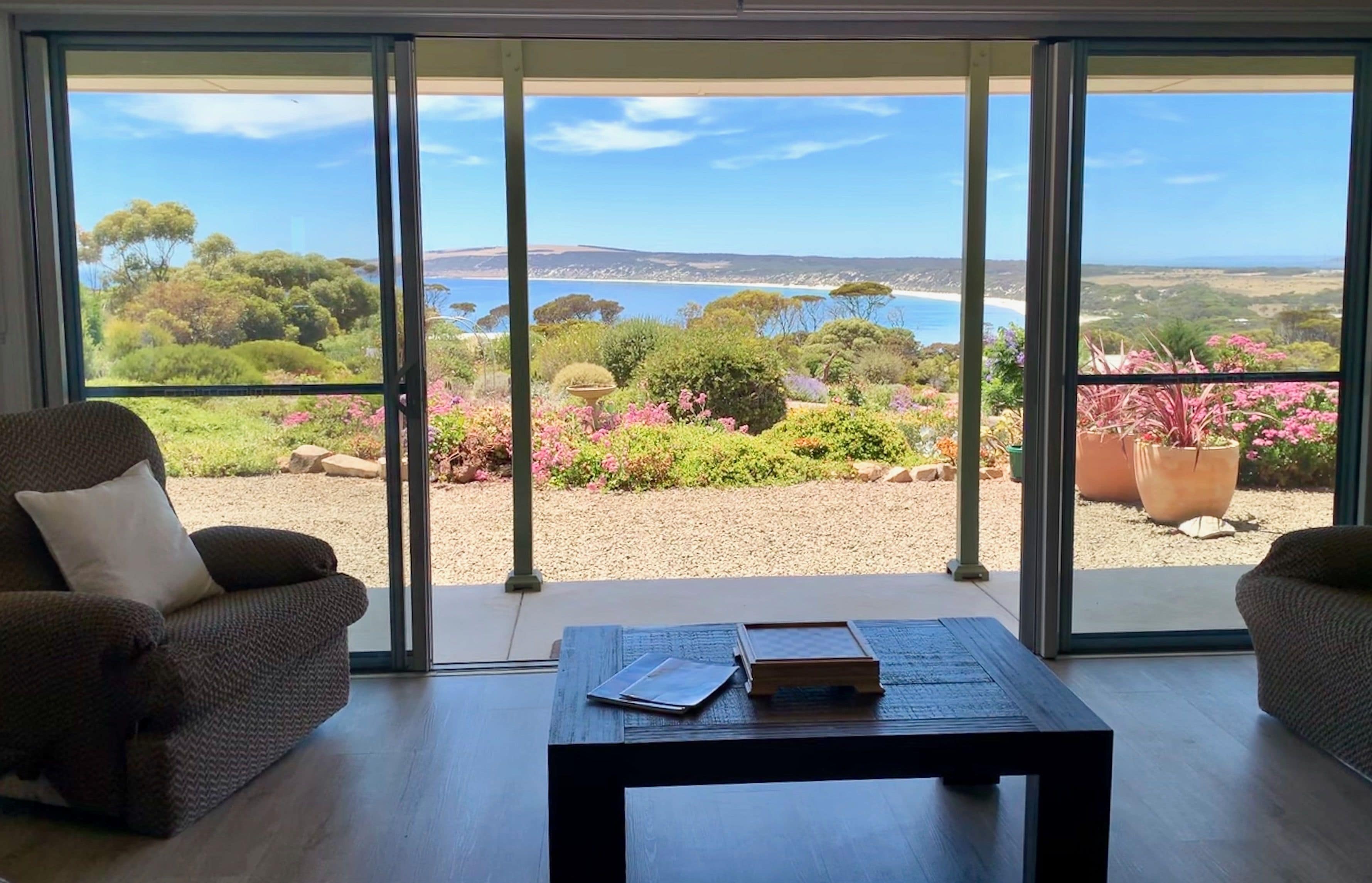 Casa panorâmica, 3 quartos, acessível, vista para a baía (Amani House) | Vista para praia/oceano