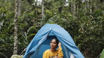 Telt – basic, 1 enkeltseng | Skrivebord for bærbar PC