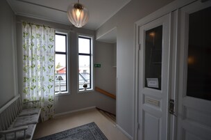 Individually decorated, individually furnished, desk, laptop workspace