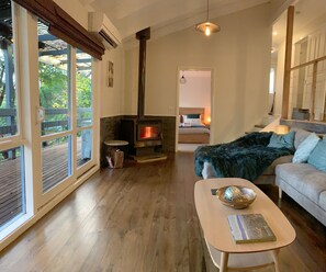 Ferienhaus, 3 Schlafzimmer | Wohnzimmer | Smart-TV, Kamin, Netflix