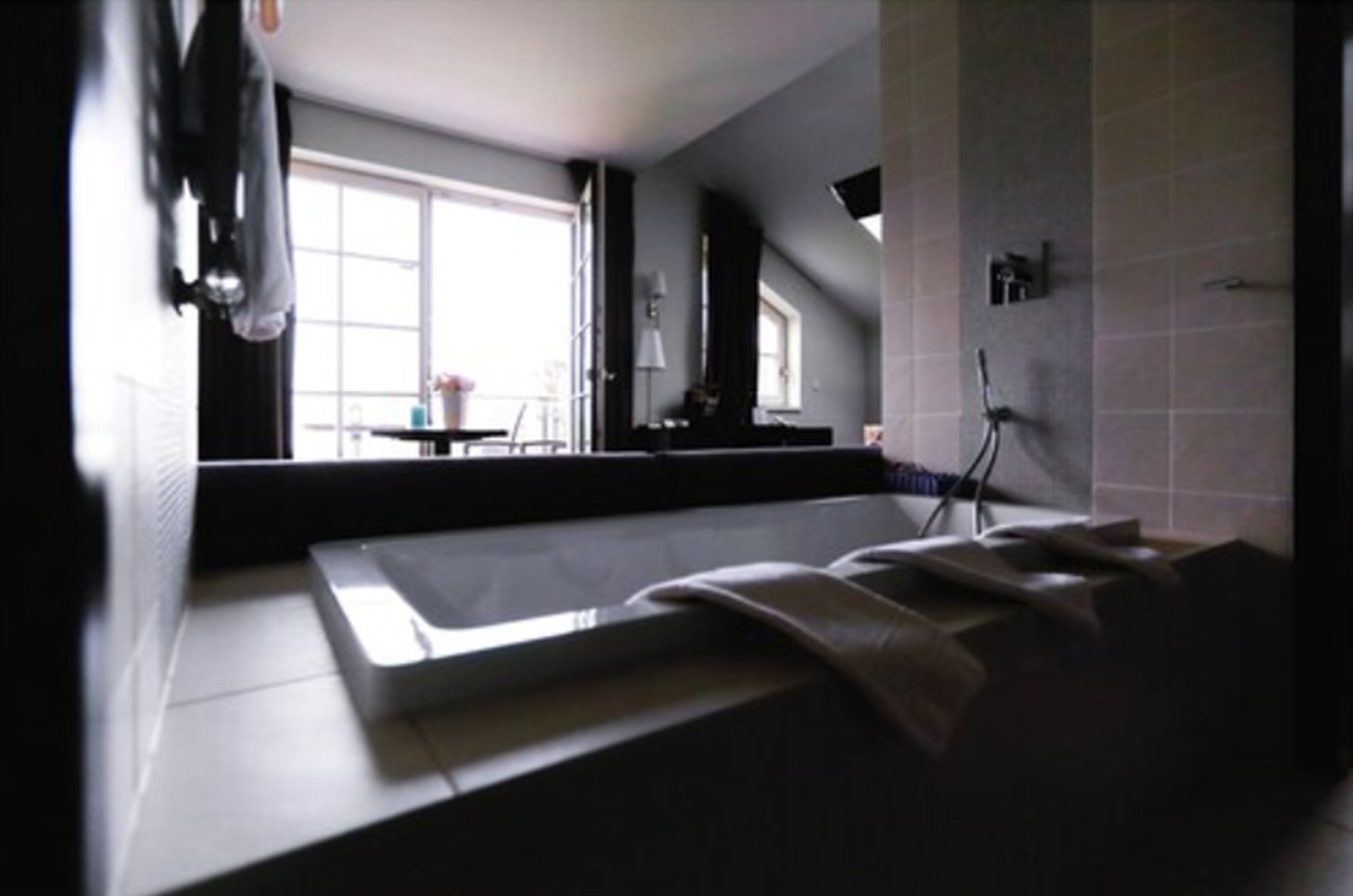 free toiletries, hair dryer, slippers, towels