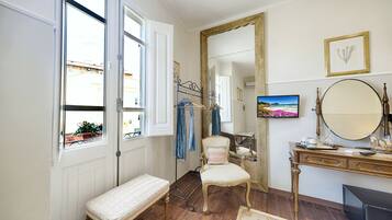 City-Doppelzimmer, Stadtblick | Daunenbettdecken, Betten mit Memory-Foam-Matratzen