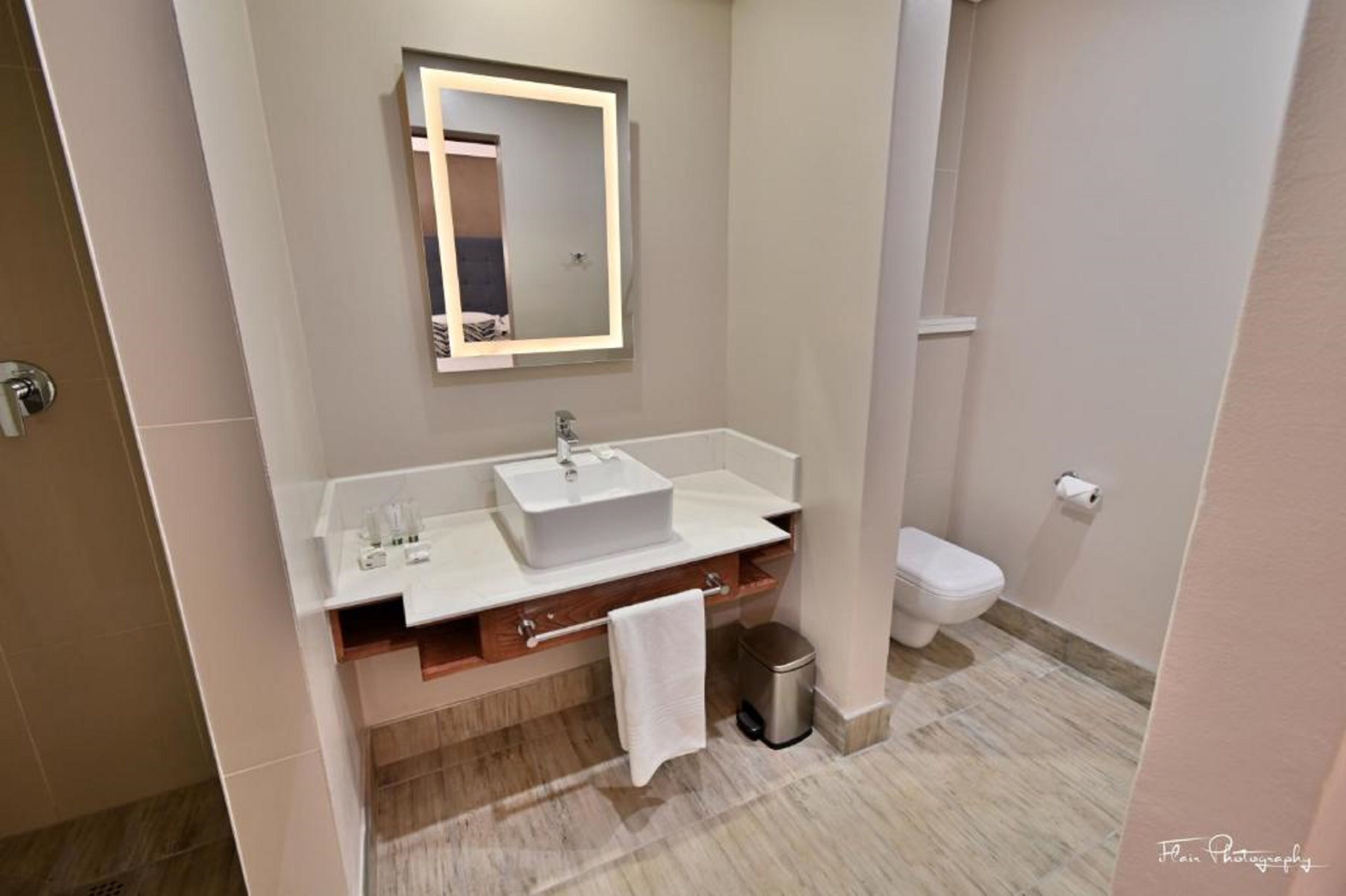 executive room, 1 king bed | bathroom | shower, rainfall showerhead, free toiletries, towels