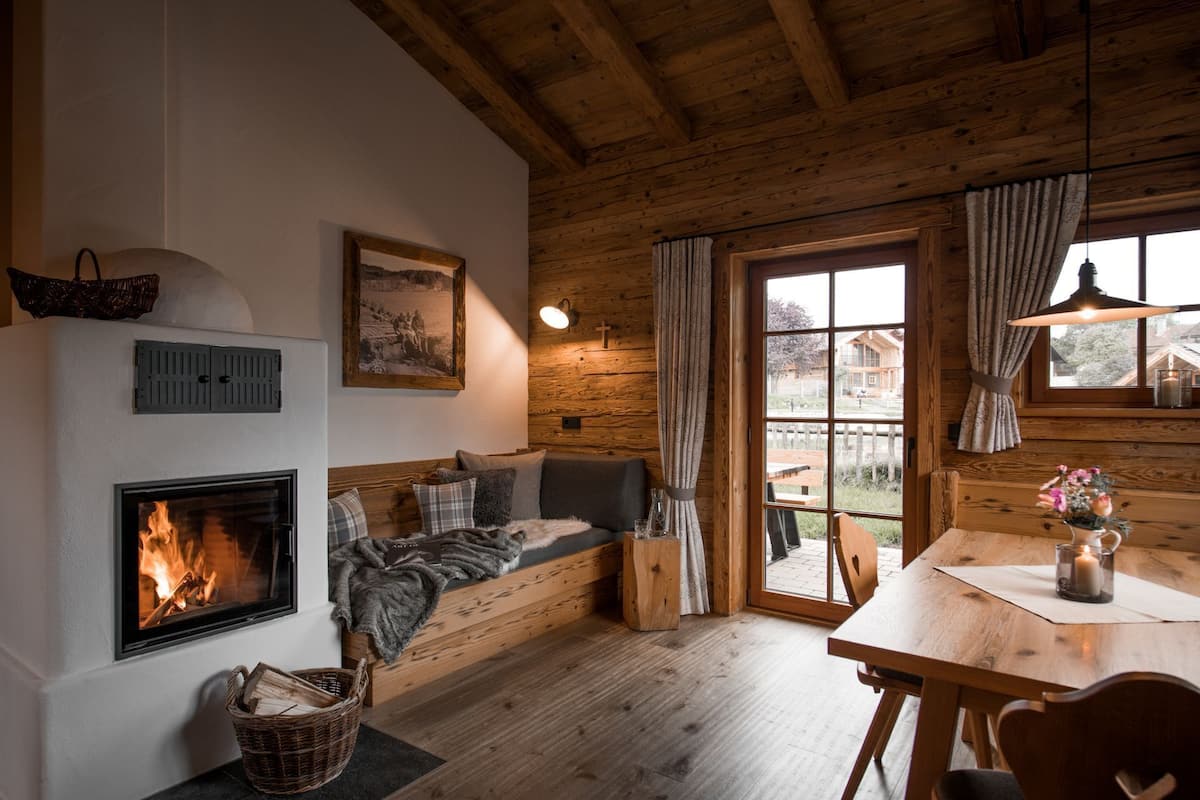 木屋, 1 间卧室, 露台, 山景 (S`GMIETLENÈ) | 高档床上用品、加厚床垫、迷你吧、客房内保险箱