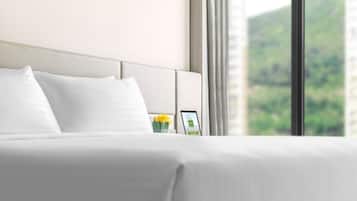 1 室のベッドルーム、セーフティボックス (室内)、遮光カーテン、WiFi (無料)