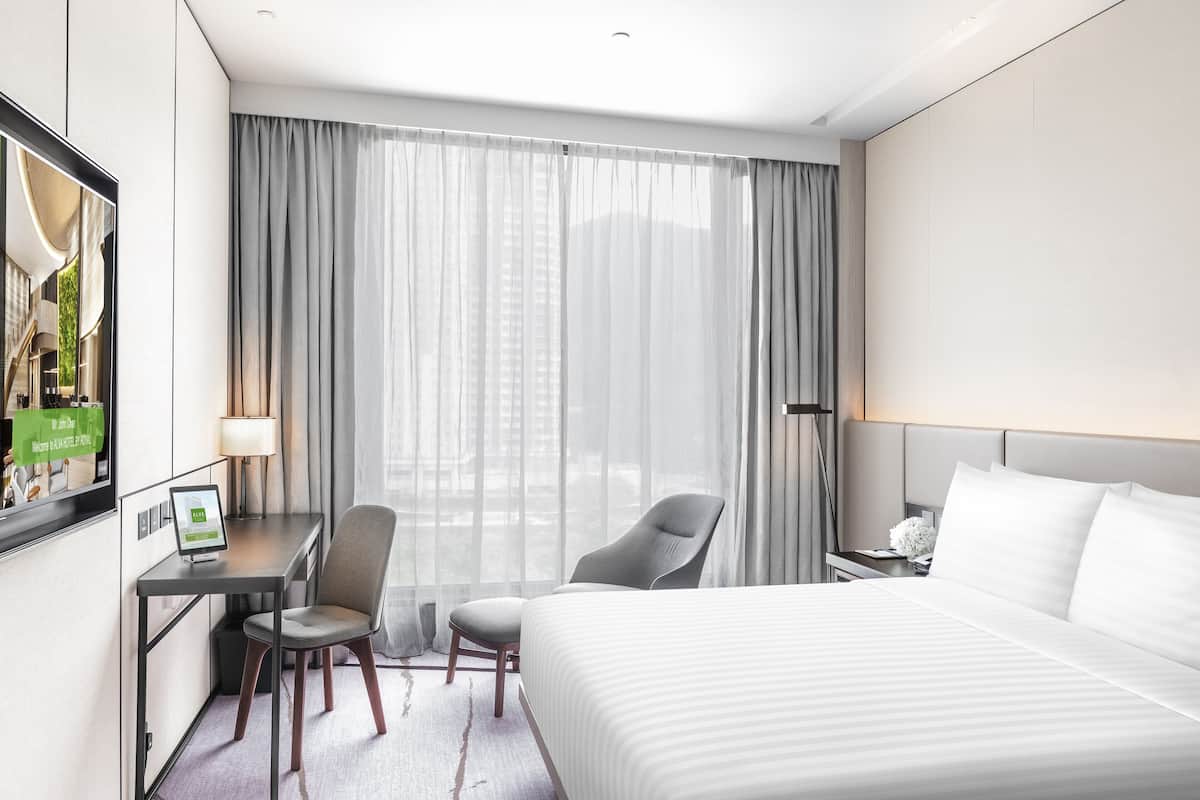 In-room safe, blackout drapes, WiFi (free), bed sheets
