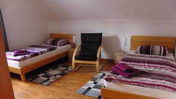 2 bedrooms, blackout curtains, iron/ironing board, free WiFi