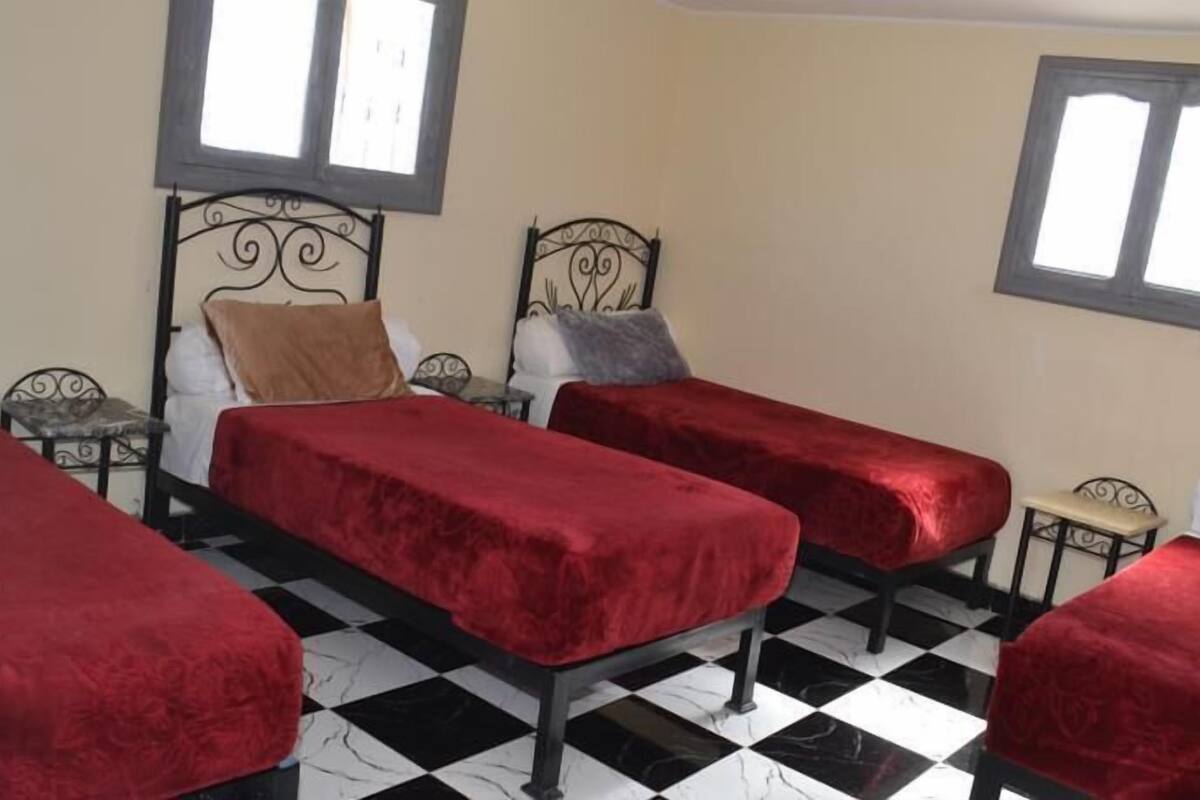 Desk, blackout curtains, free WiFi, bed sheets