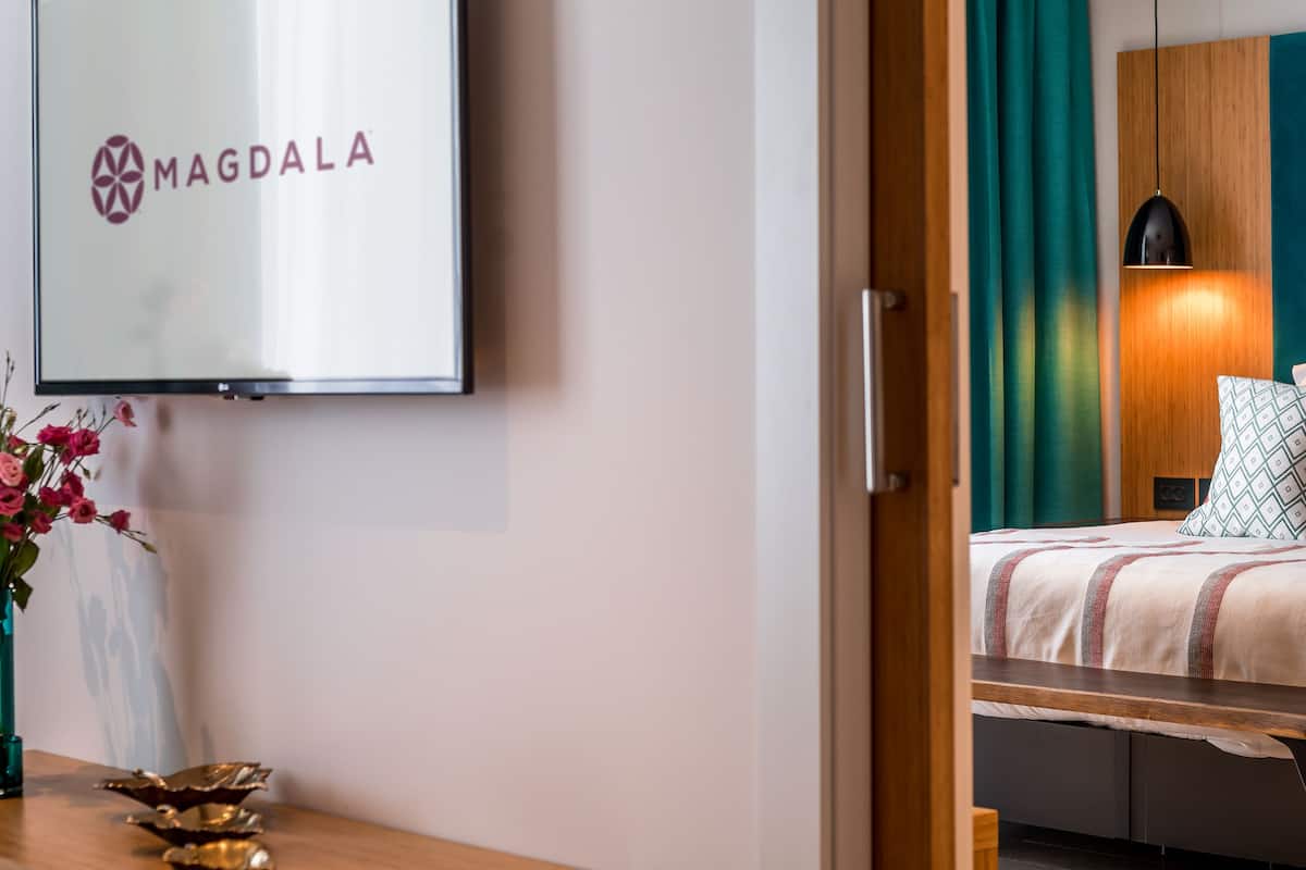 Executive suite (Duc In Altum Suite) | 1 slaapkamer, Italiaanse Frette-lakens, luxe beddengoed, een minibar