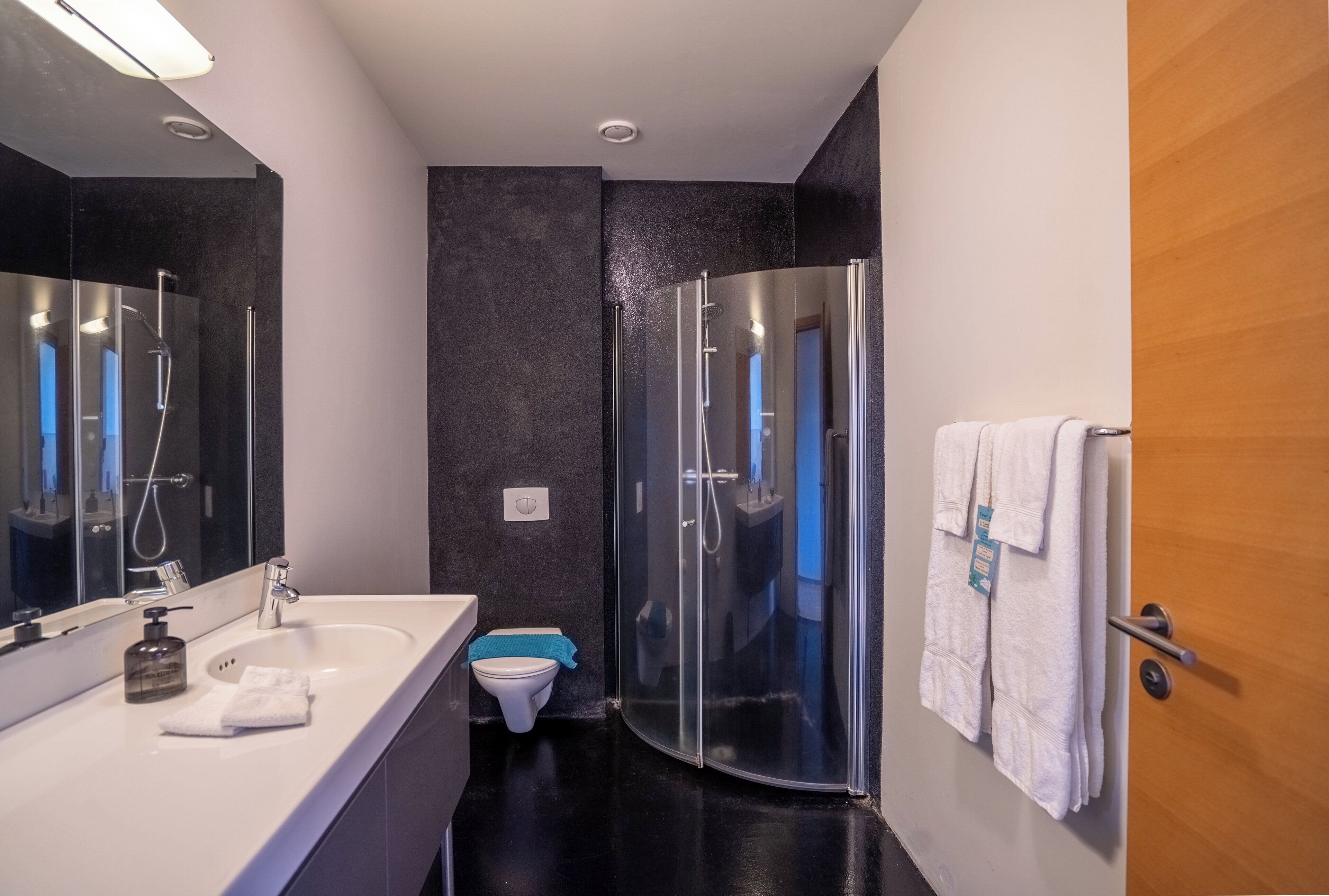 superior double room, 1 king bed with sofa bed, private bathroom, ocean view | bathroom | shower, free toiletries, hair dryer, towels