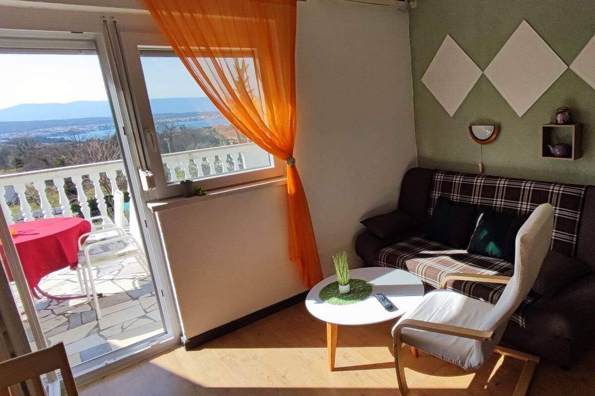 Appartement, vue sur la mer (3) | Aire de séjour | Téléviseur à écran plat