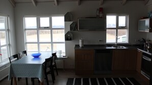 Cabin, 2 Bedrooms | Private kitchen | Coffee/tea maker, fridge, microwave, oven - The Black Pearl - Hrafnagil (Sveitarfélagid Ölfus)