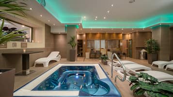 Sauna, hot tub, steam room, body treatments, Swedish massages, facials
