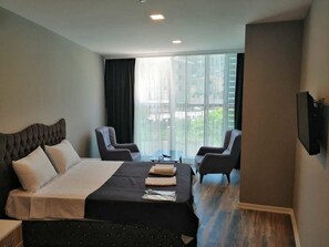 Habitación estándar, vista al jardín | Escritorio, cortinas blackout, insonorización y wifi gratis 