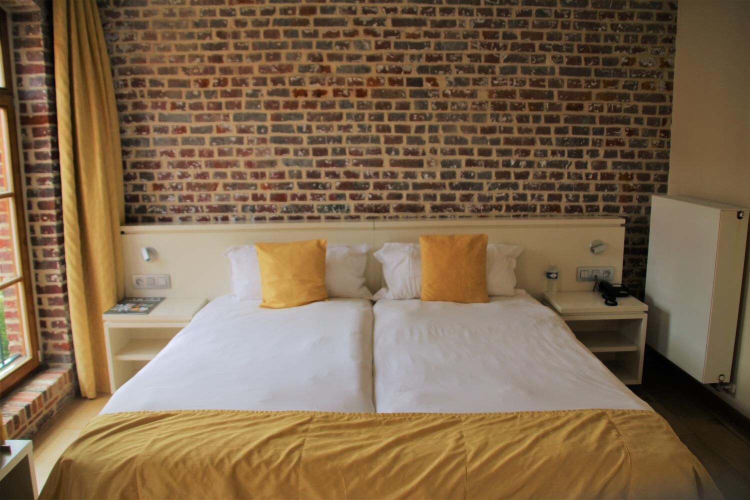 premium bedding, desk, blackout curtains, soundproofing