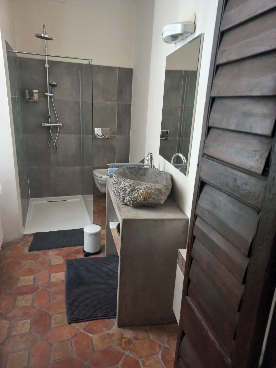 Comfort Double Room (Birdy) | Bathroom | Shower, rainfall showerhead, eco-friendly toiletries, hair dryer